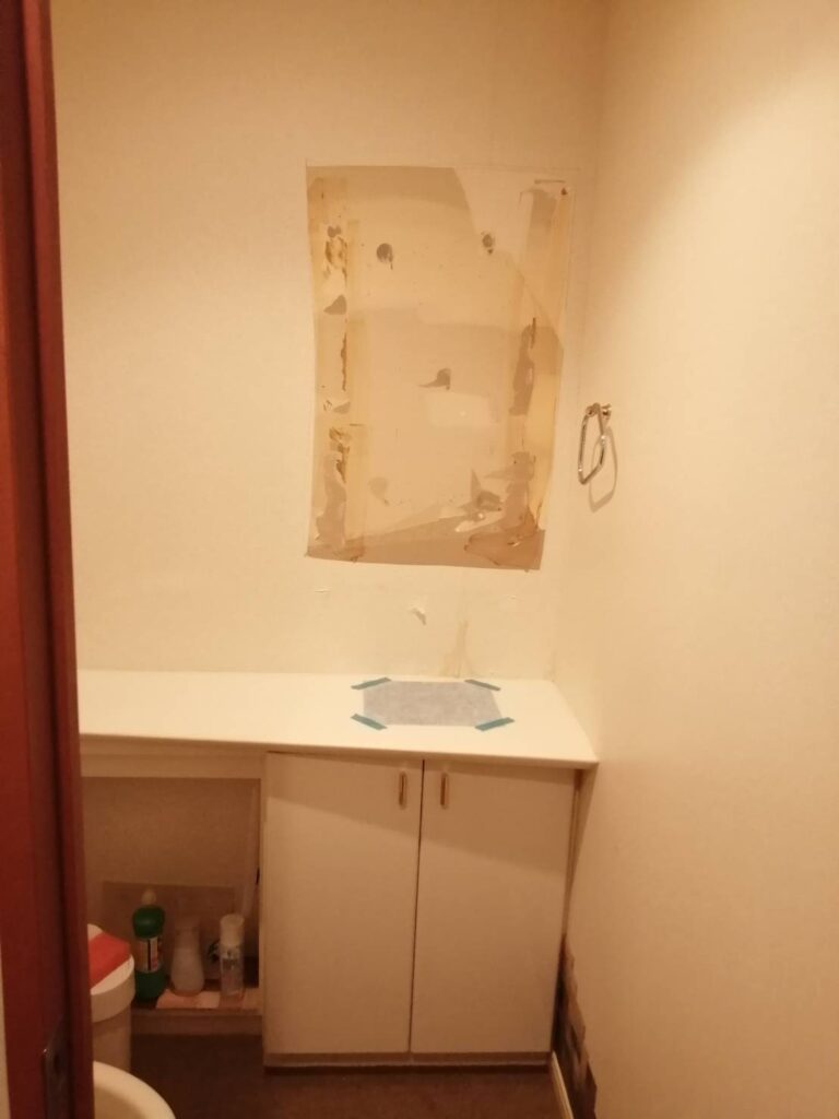 既存手洗い部解体跡