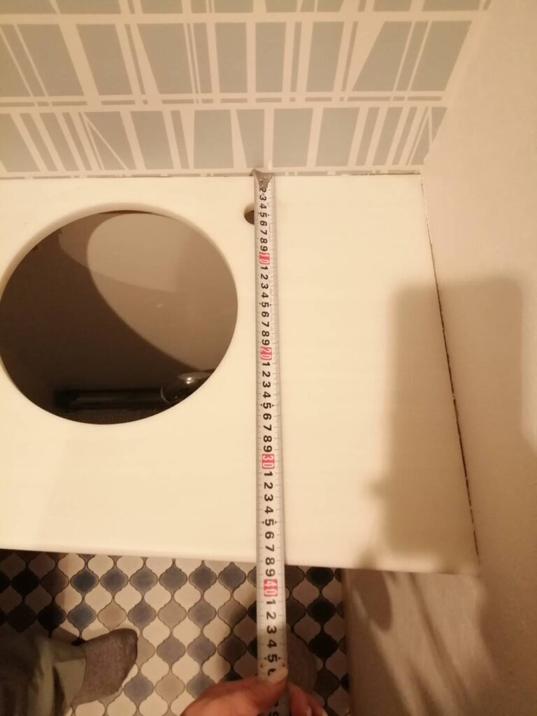 手洗い部寸法確認