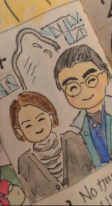 杉並区H様が、工事後にサービスマンと佐野さんの似顔絵を描いてくださりました！
社内でも似ていてかわいいと話題になりました(⑉• •⑉)♡
